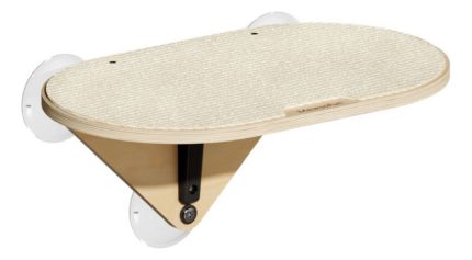 Cama Plataforma De Ventana Para Gatos Beige Liso