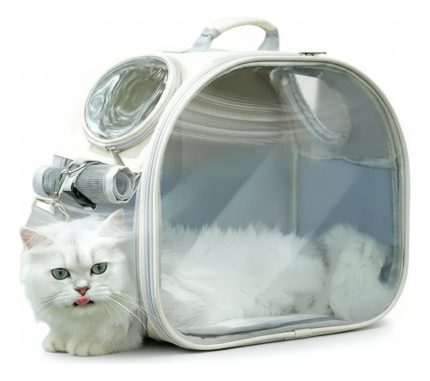 Bolso De Transporte De Mascotas Transparente Blanco