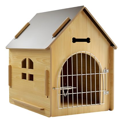Casa Para Mascotas Con Puerta Xl Beige