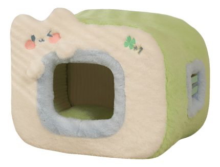 Casa Nido Para Gatos Suerte +1 Verde