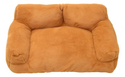 Cama Para Mascotas Tipo Sofá Suave Y Acolchada Perro Y Gato Marrón Claro