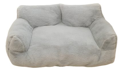 Cama Para Mascotas Tipo Sofá Suave Y Acolchada Perro Y Gato Gris