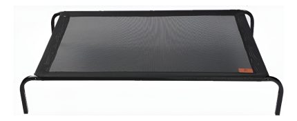 Cama Elevada Metal Y Malla Para Mascotas Talla M Negro Liso
